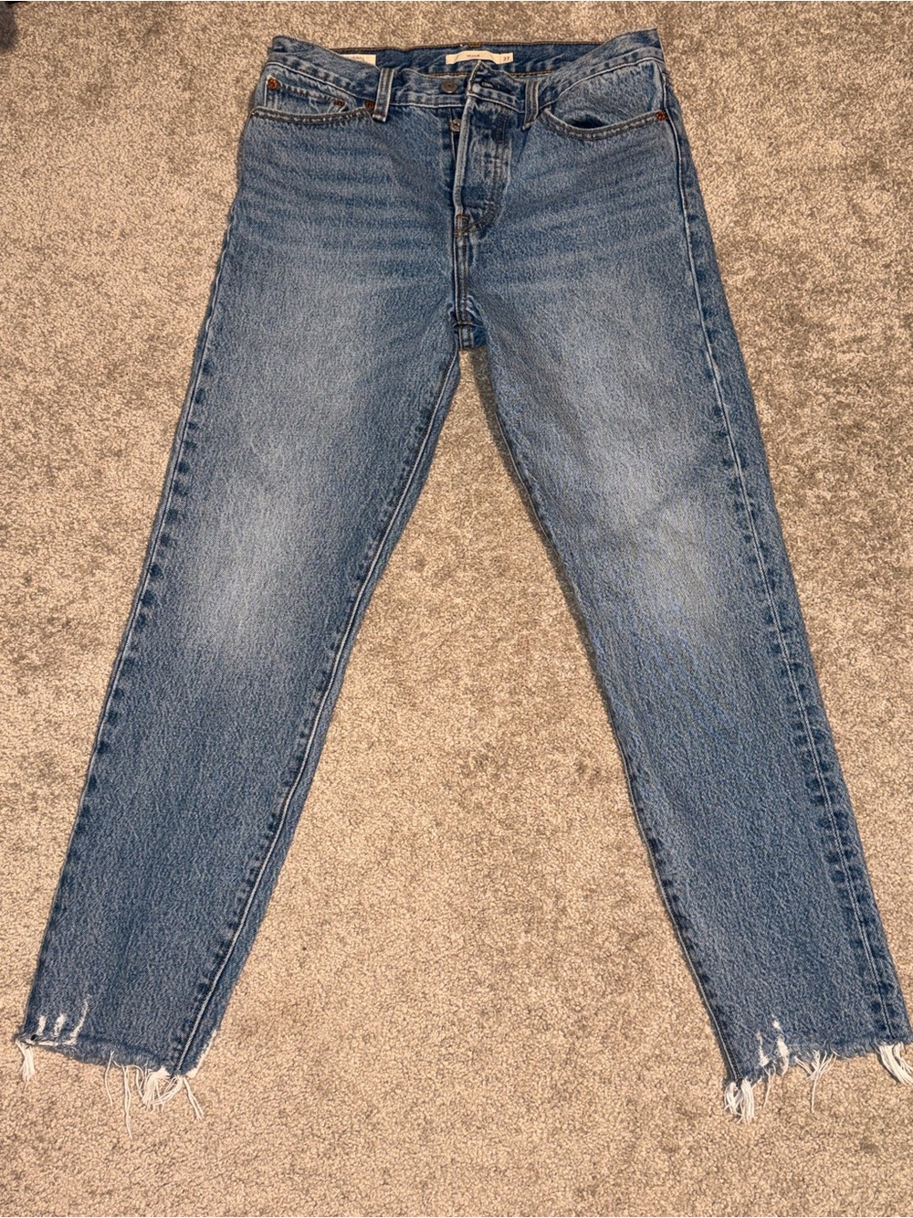 Levi's Women's Straight-Leg Medium Blue Denim Jeans